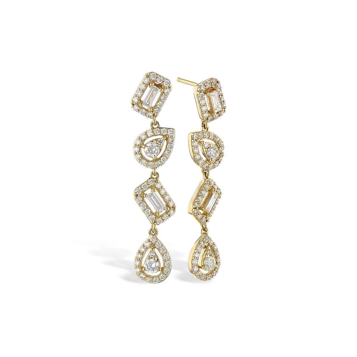 14KT Gold Diamond Earrings