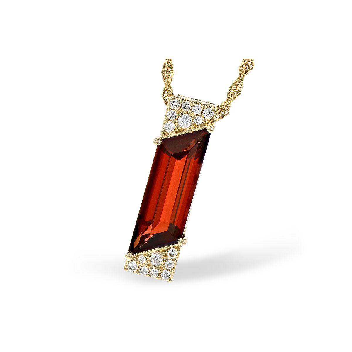 14KT Gold Garnet Necklace