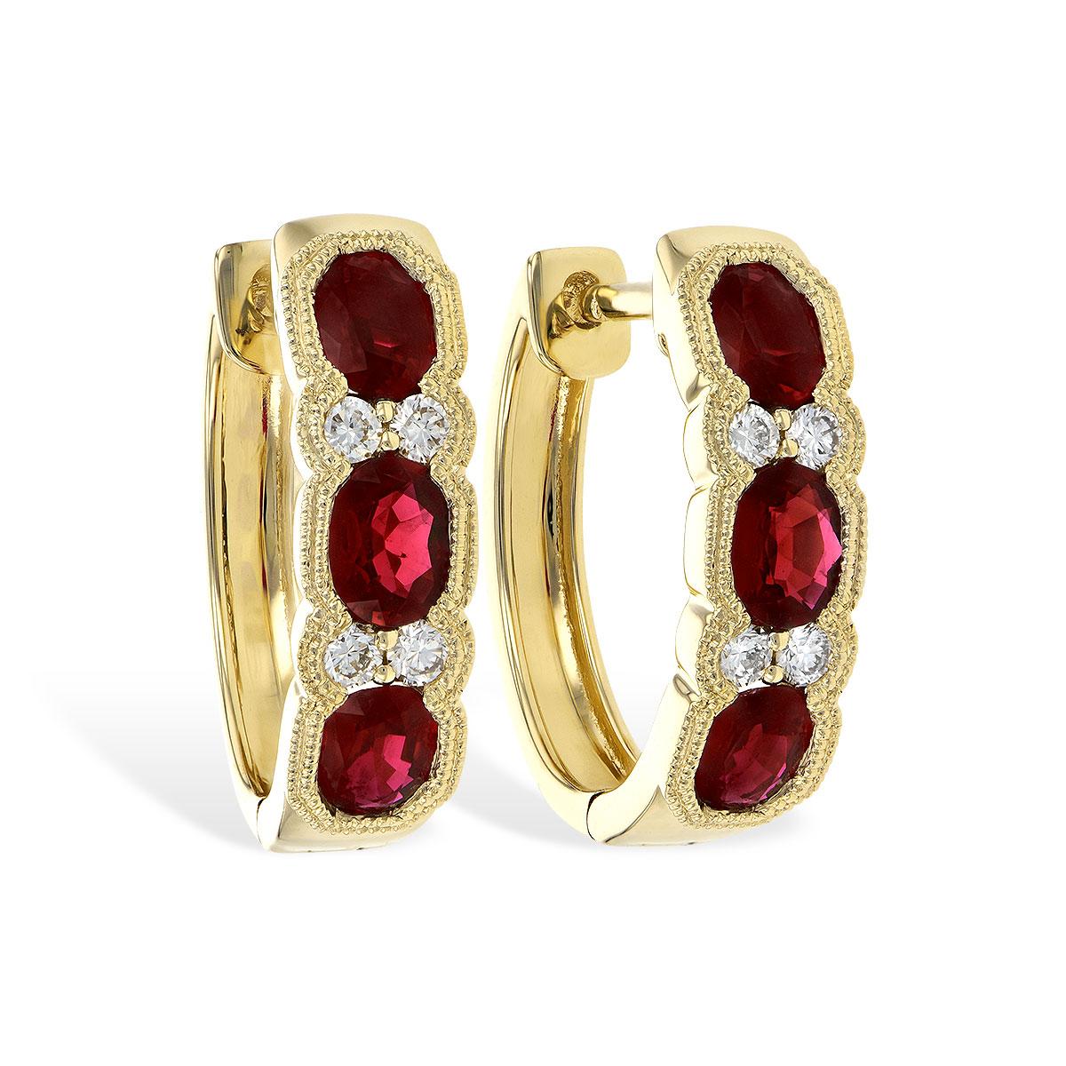 14KT Gold Ruby Earrings