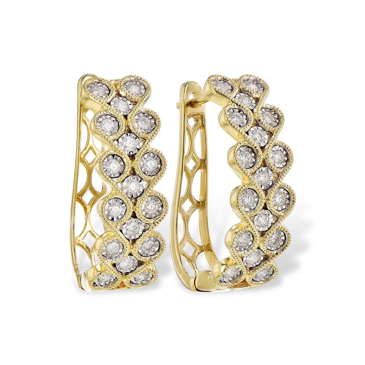 14KT Gold Diamond Earrings