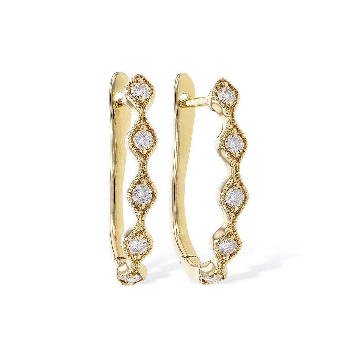 14KT Gold Diamond Earrings