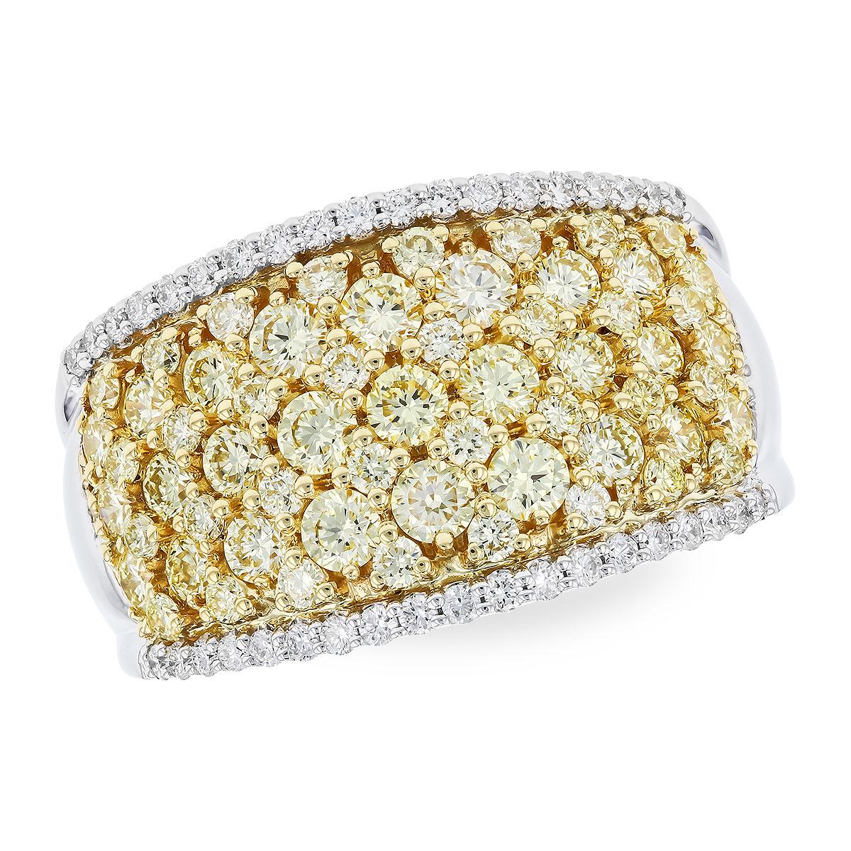 14KT Gold Ladies Yellow Diamond Wedding Ring