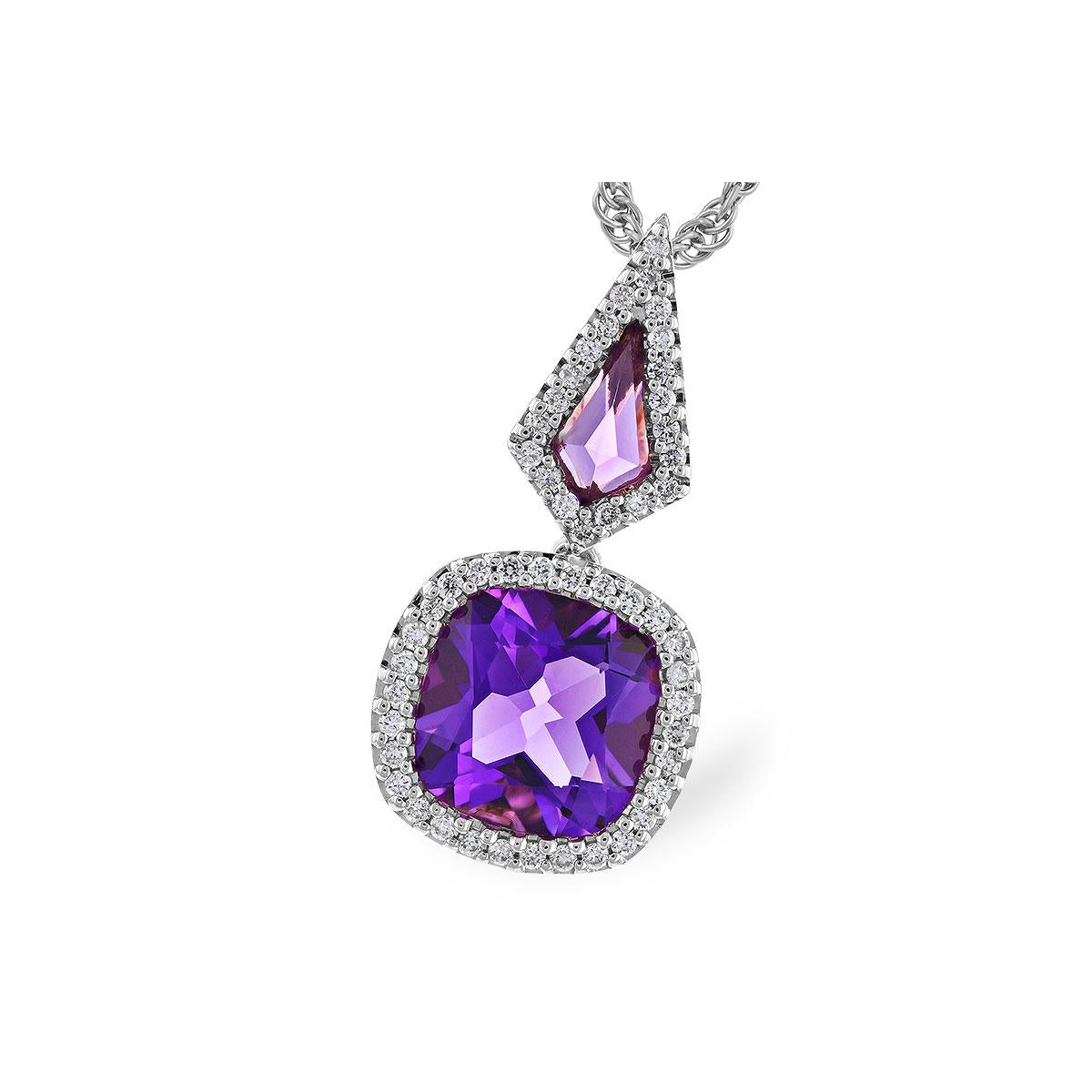 14KT Gold Amethyst Necklace