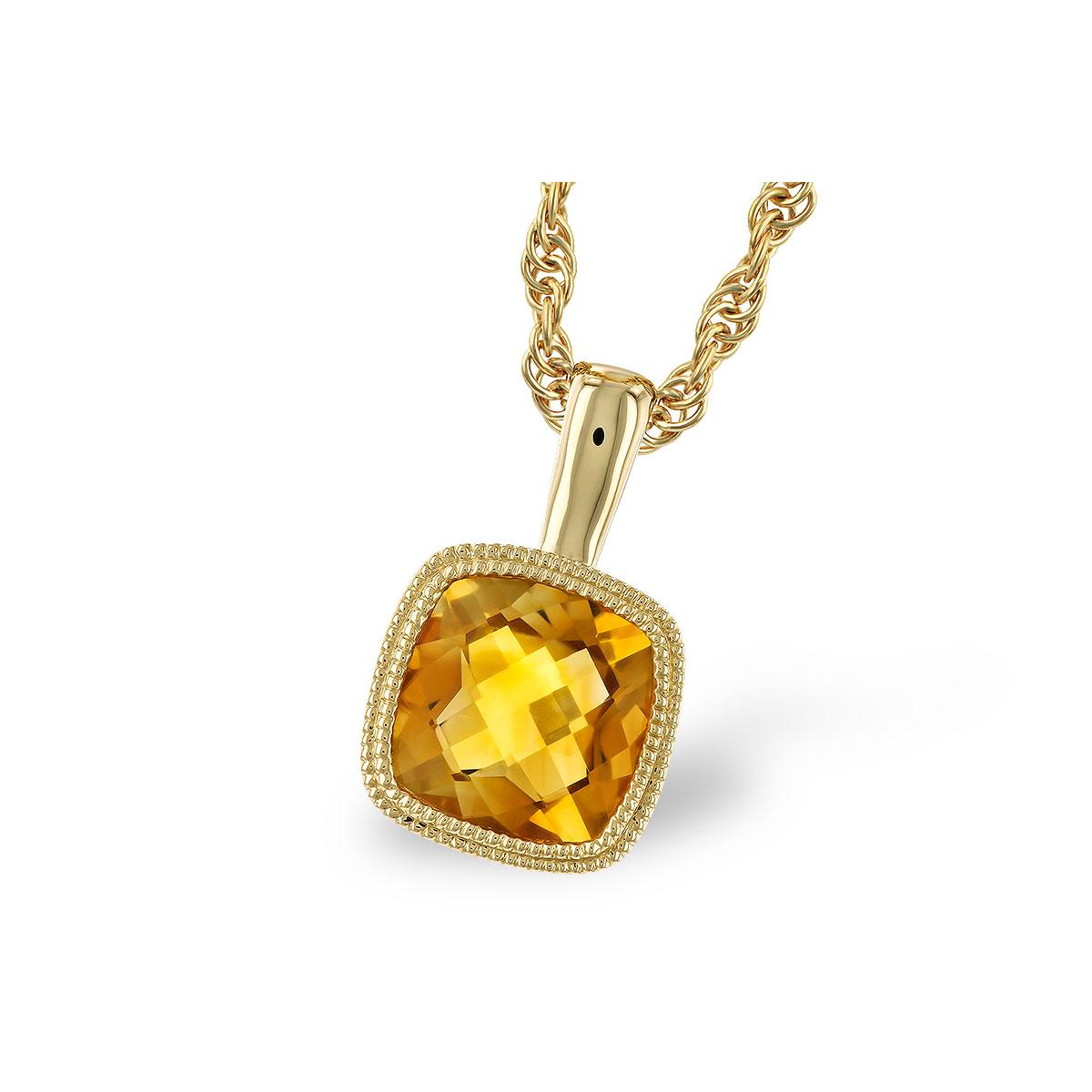 14KT Gold Citrine Necklace