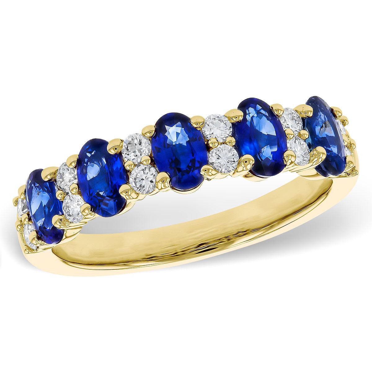 14KT Gold Ladies Sapphire Wedding Ring