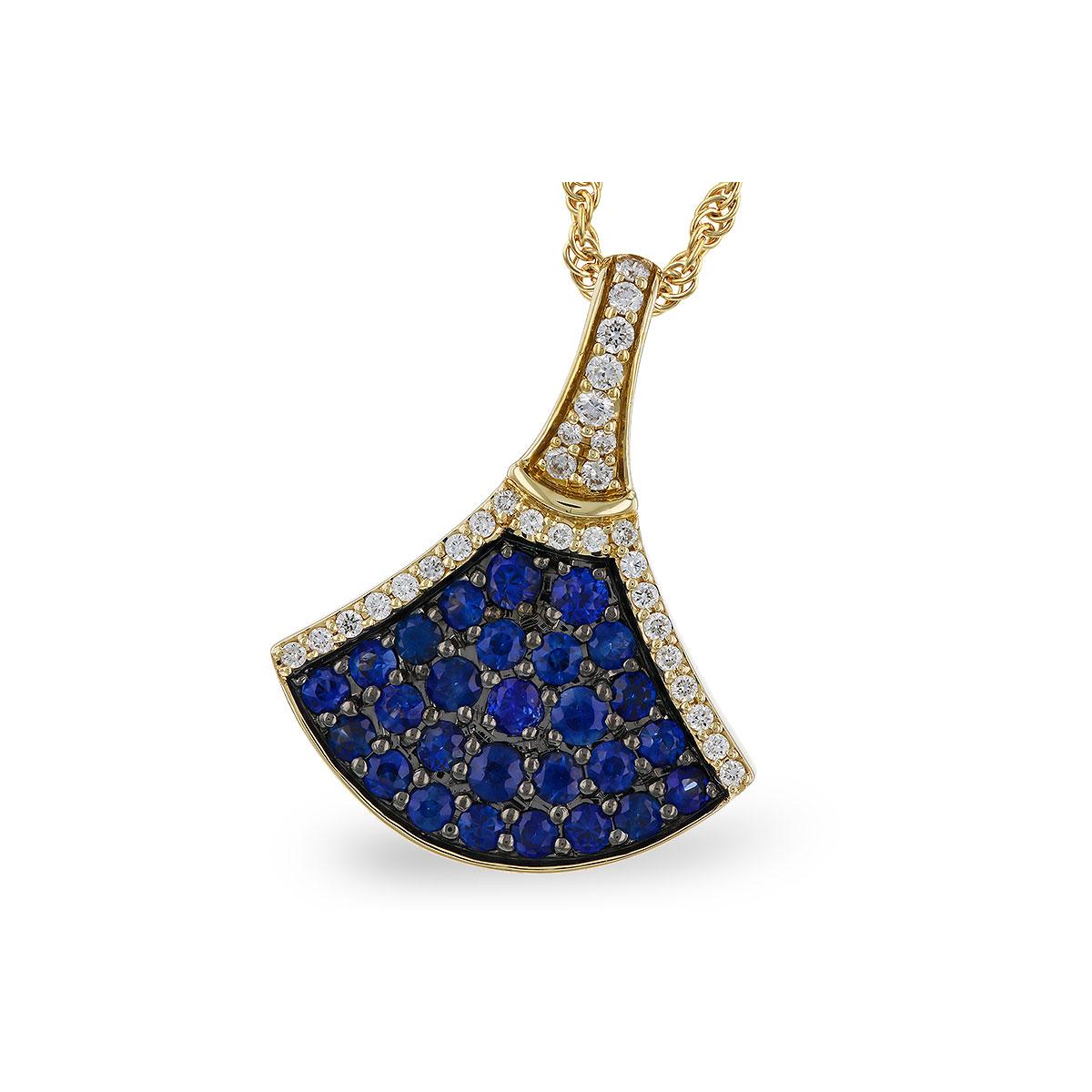 14KT Gold Sapphire Necklace