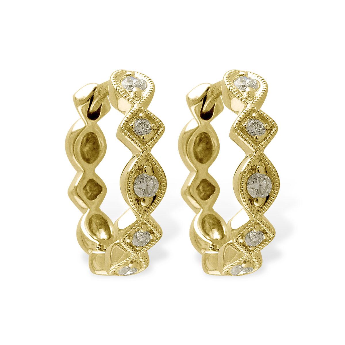 14KT Gold Diamond Earrings