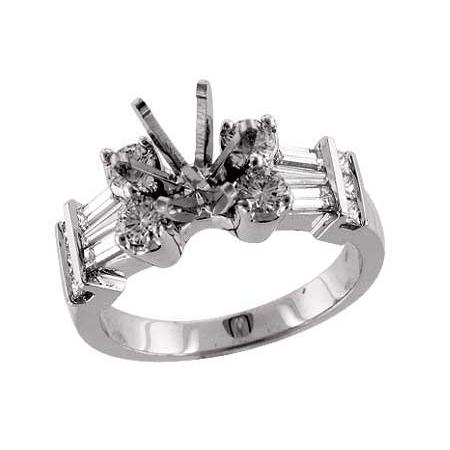 18KT Gold Semi-Mount Engagement Ring