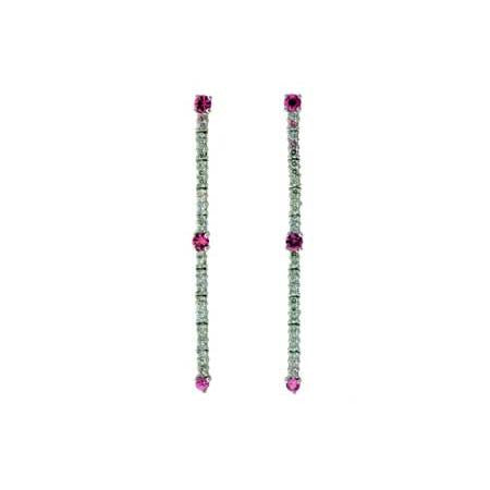 14KT Gold Pink Sapphire Earrings