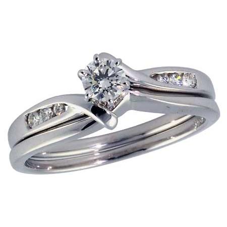 14KT Gold Two-Piece Diamond Wedding Set