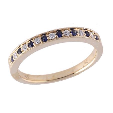 14KT Gold Ladies Sapphire Wedding Ring