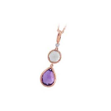 14KT Gold Amethyst Necklace