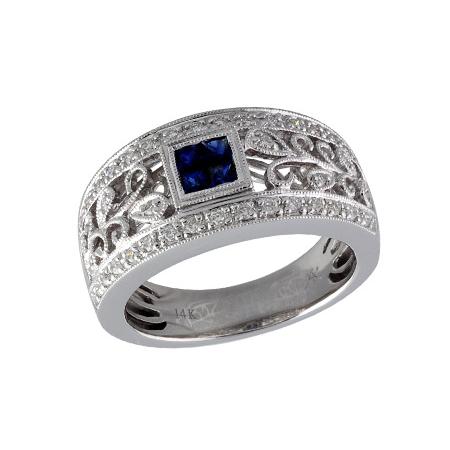 14KT Gold Ladies Sapphire Wedding Ring