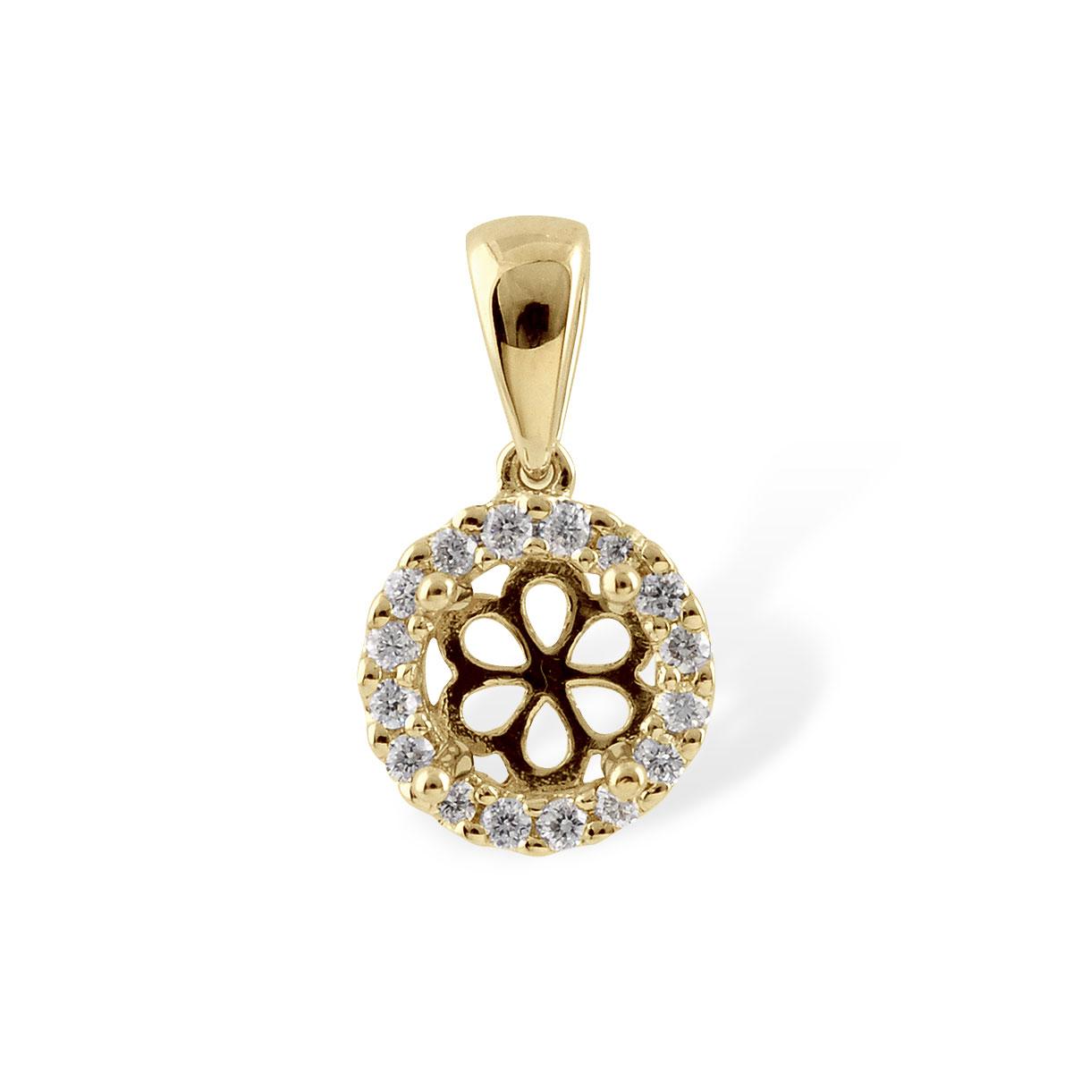 14KT Gold Diamond Pendant