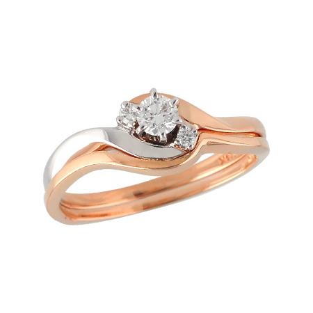 14KT Gold Two-Piece Diamond Wedding Set