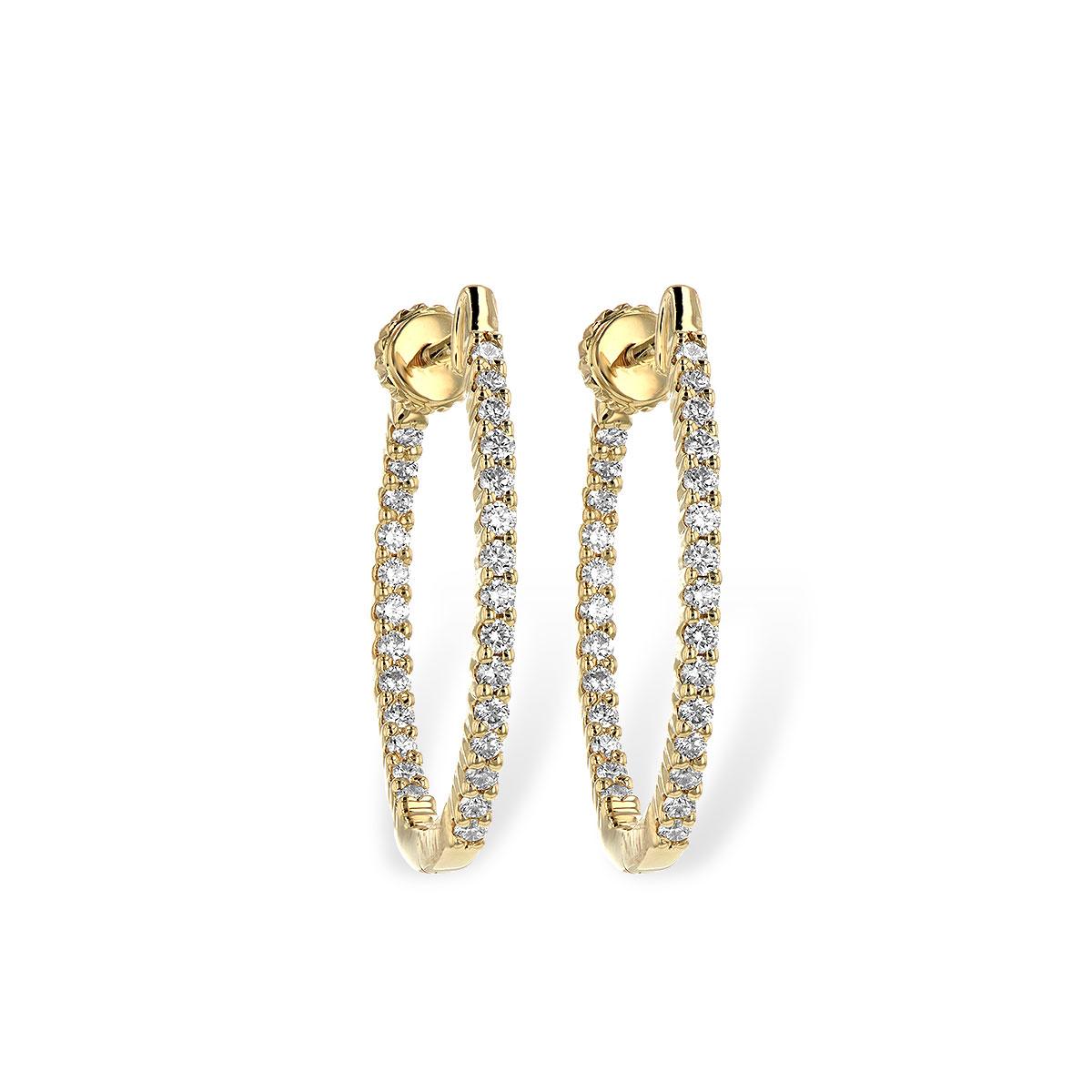 14KT Gold Diamond Earrings
