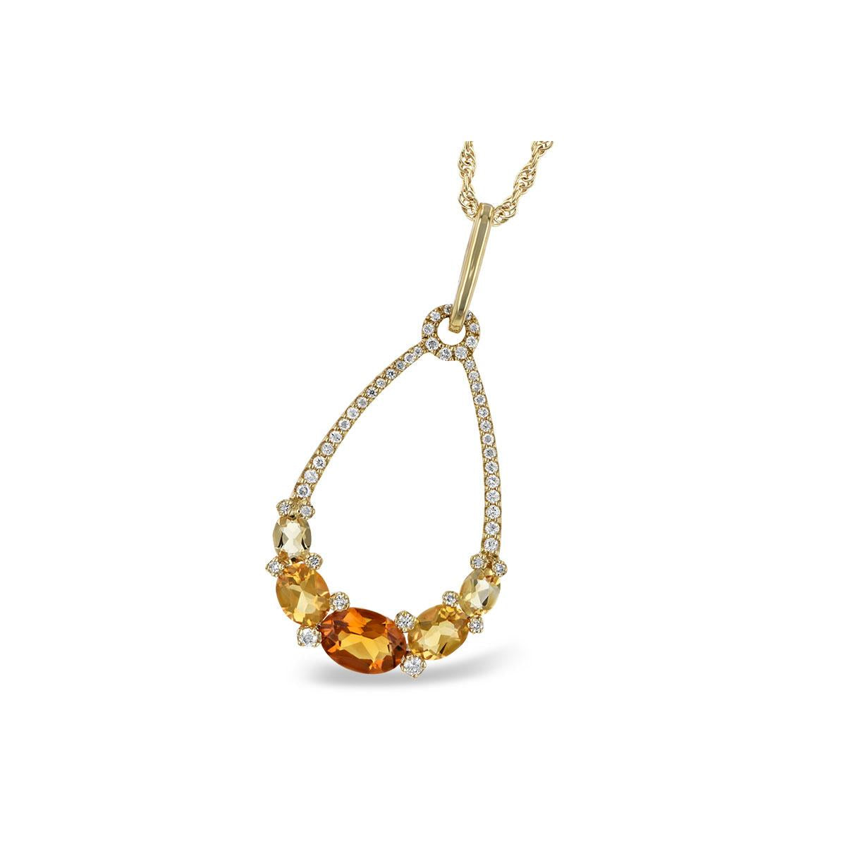 14KT Gold Citrine Necklace