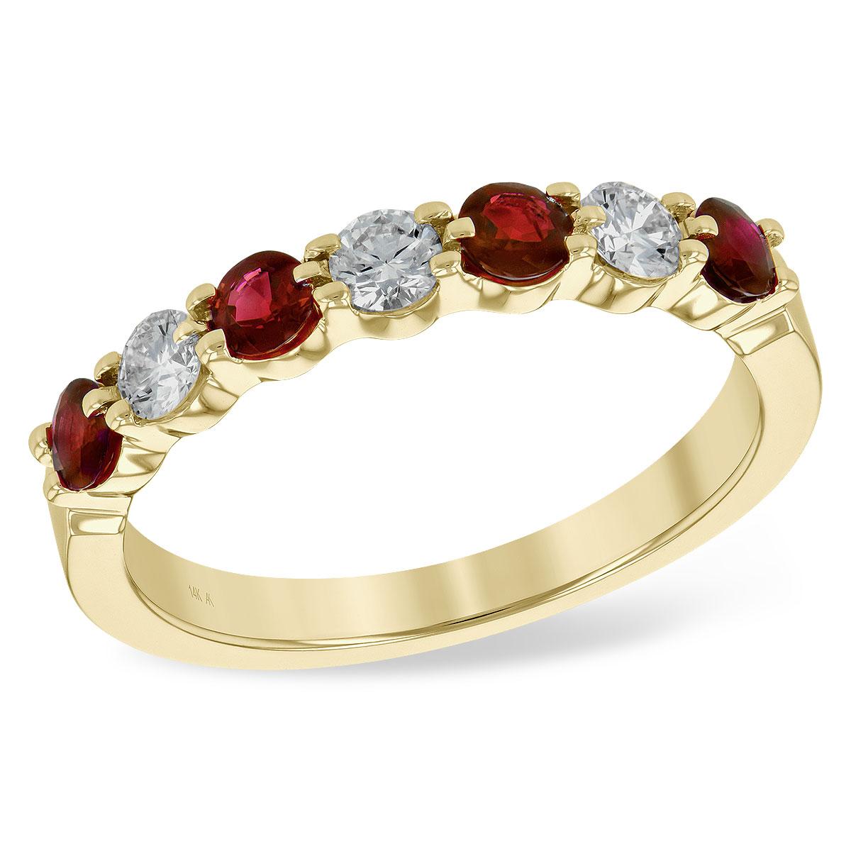 14KT Gold Ladies Ruby Wedding Ring