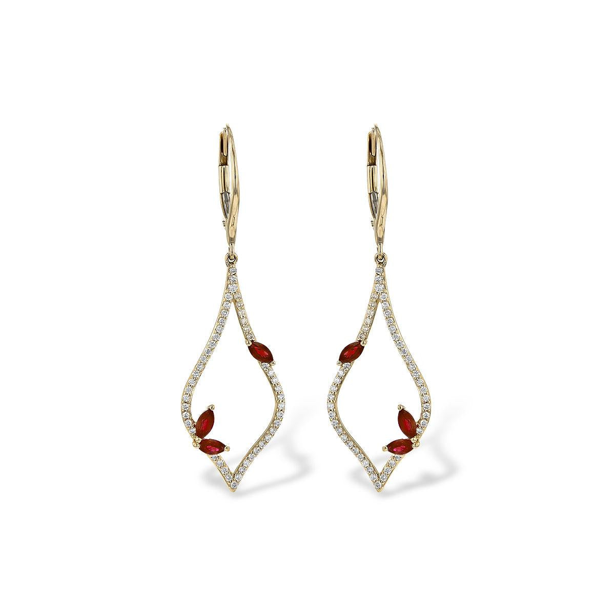14KT Gold Ruby Earrings