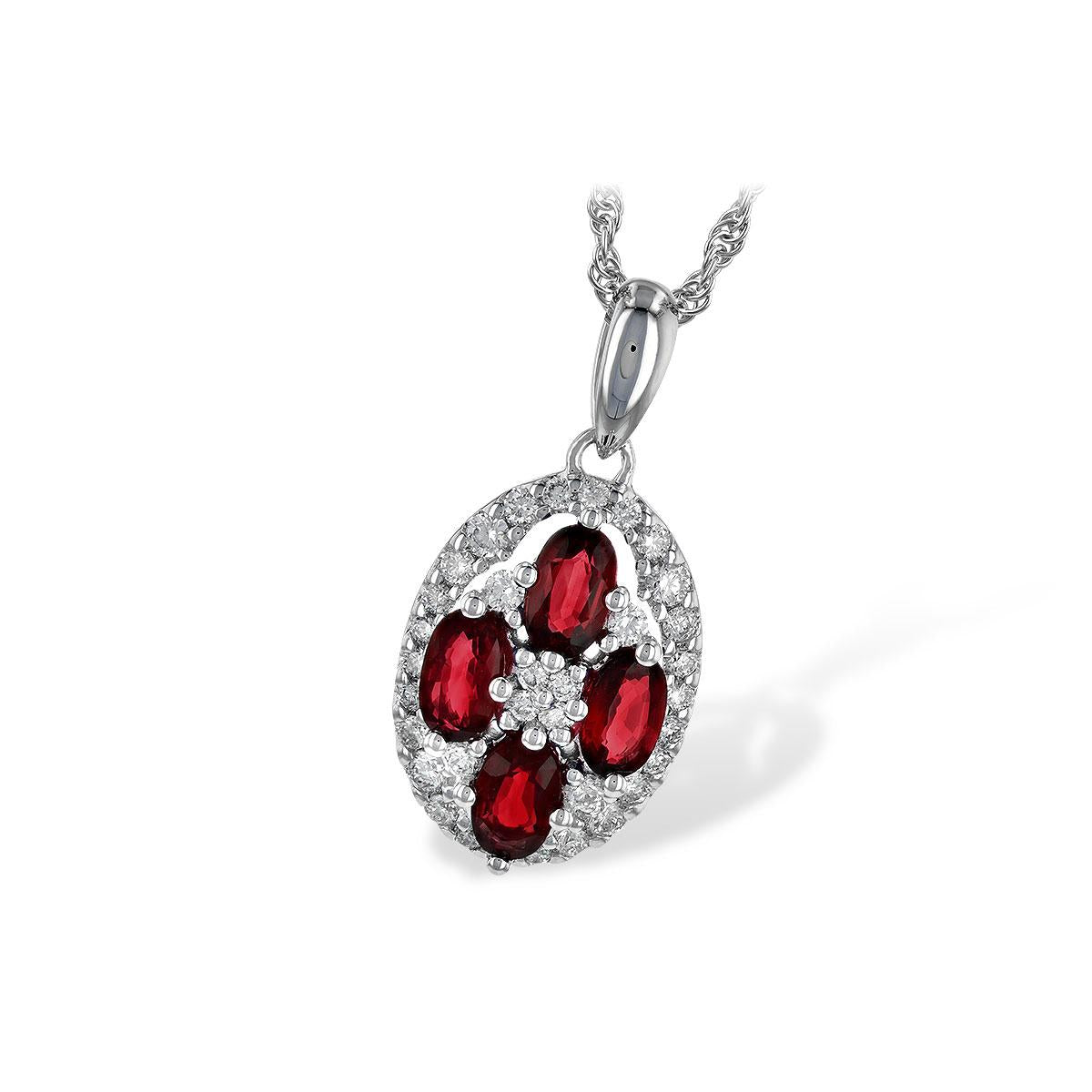 14KT Gold Ruby Necklace