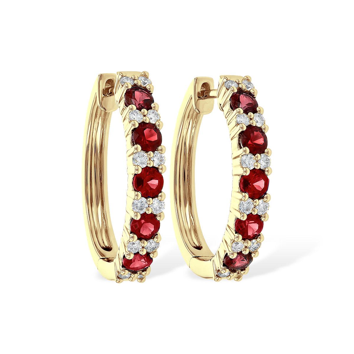 14KT Gold Ruby Earrings