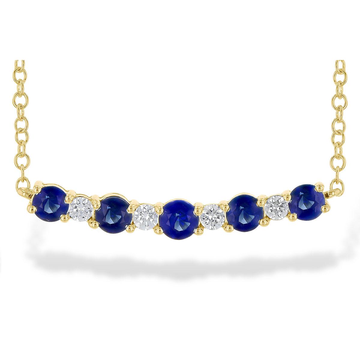 14KT Gold Sapphire Necklace