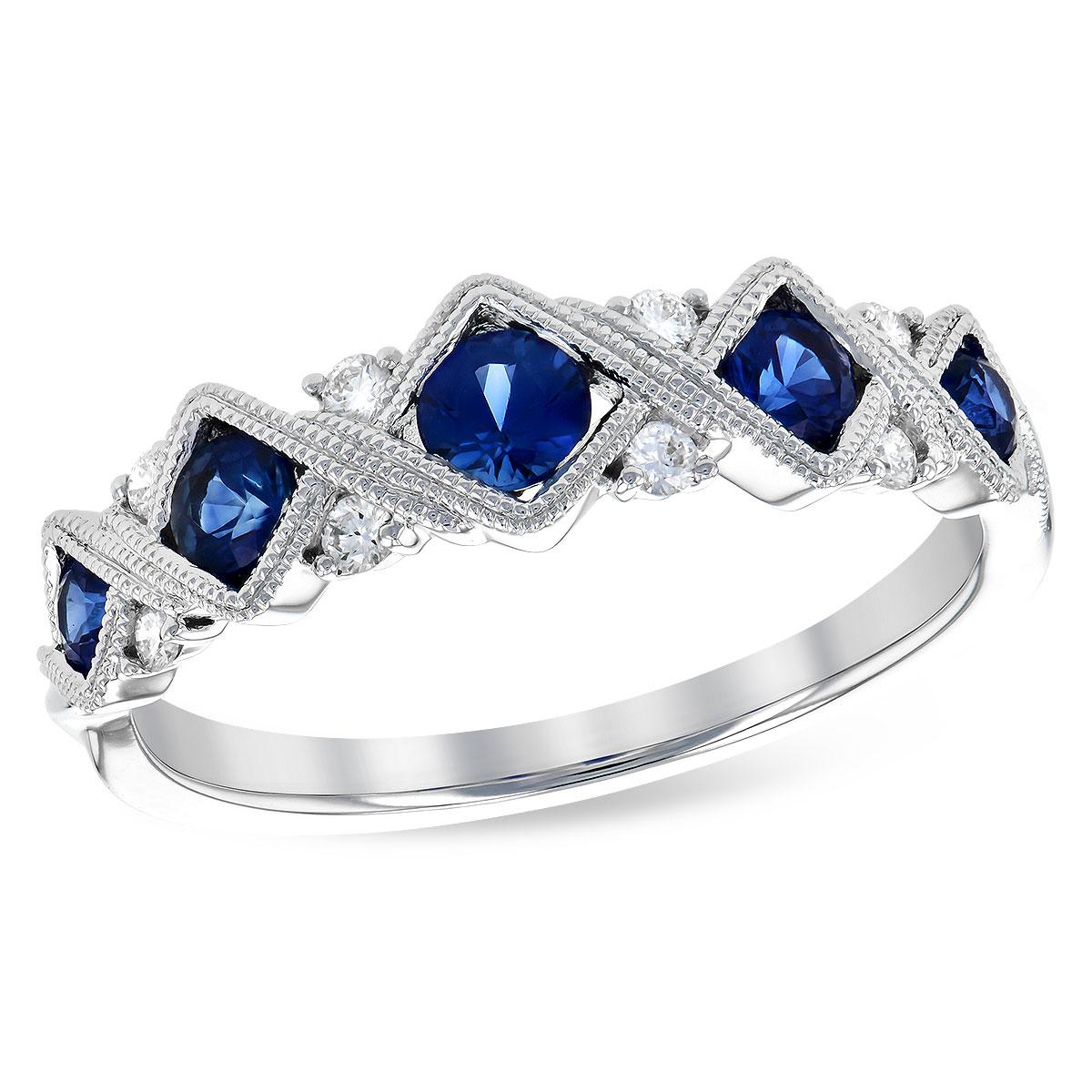 14KT Gold Ladies Sapphire Wedding Ring