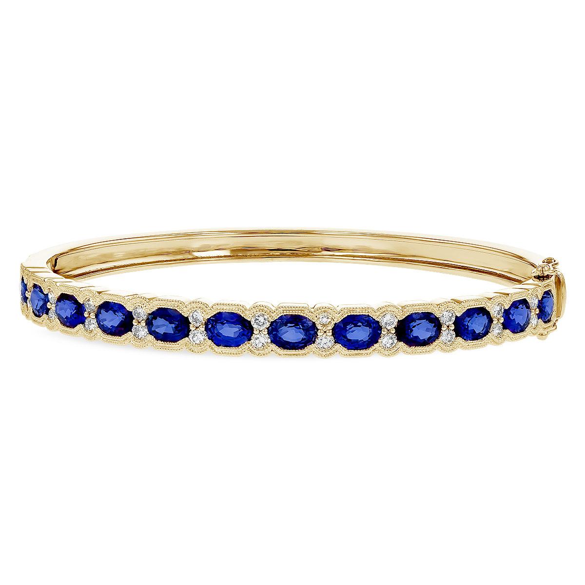 14KT Gold Sapphire Bracelet
