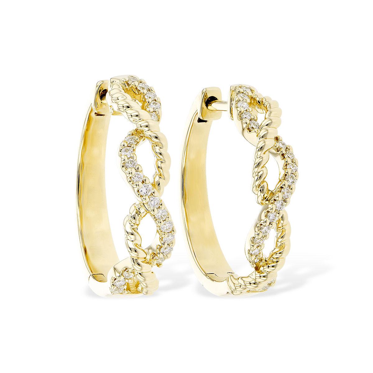 14KT Gold Diamond Earrings