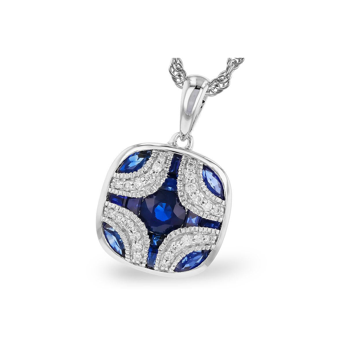 14KT Gold Sapphire Necklace