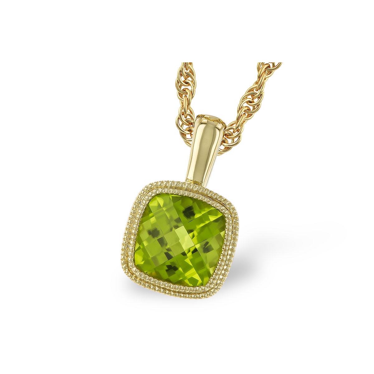 14KT Gold Peridot Necklace