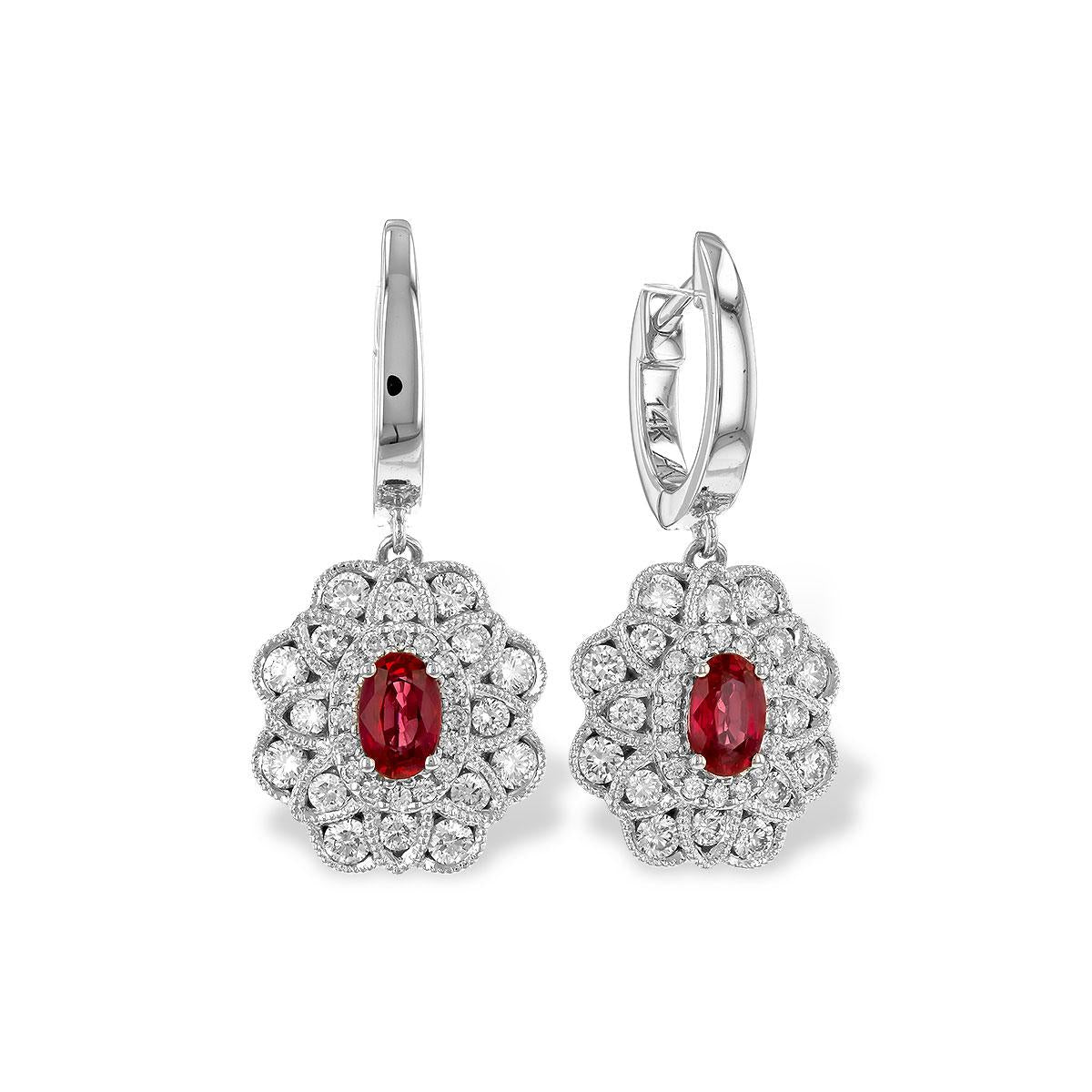 14KT Gold Ruby Earrings