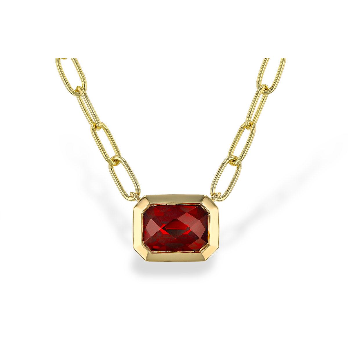 14KT Gold Garnet Necklace