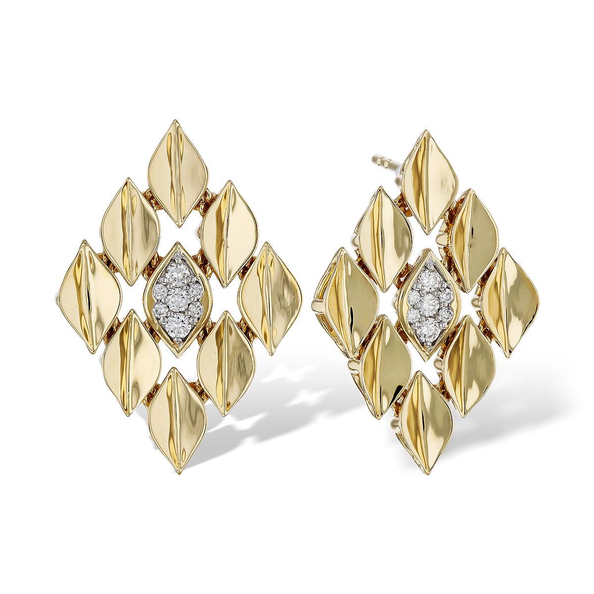 14KT Gold Diamond Earrings