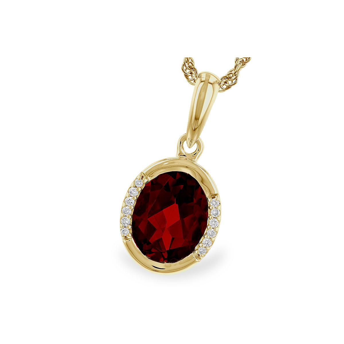 14KT Gold Garnet Necklace