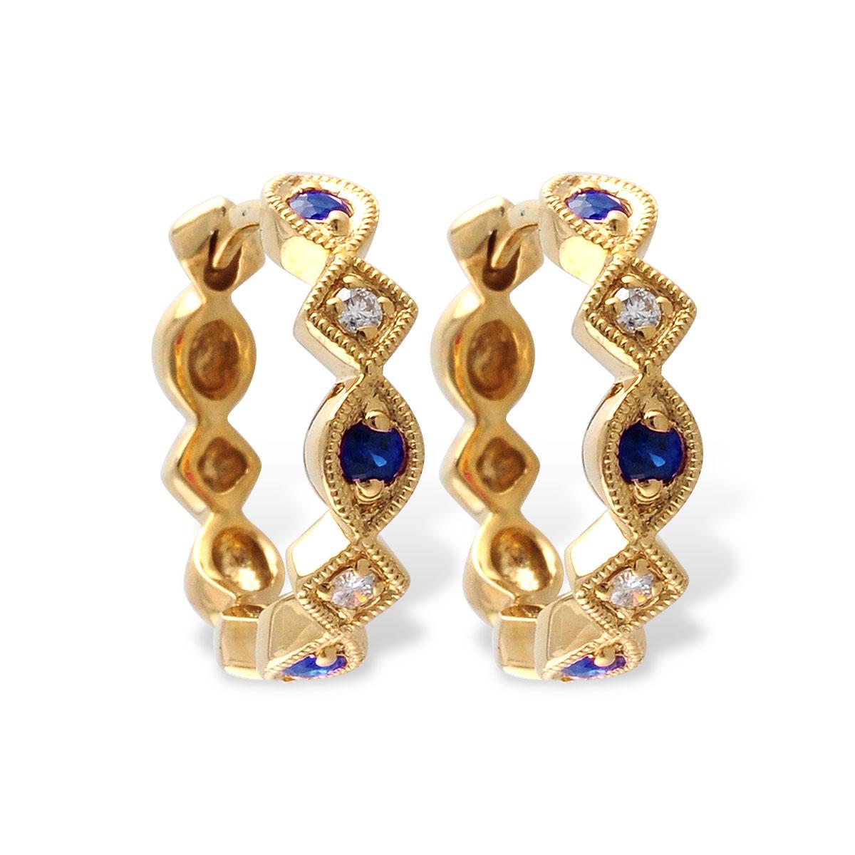 14KT Gold Sapphire Earrings