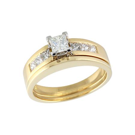 14KT Gold Two-Piece Diamond Wedding Set