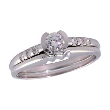 14KT Gold Two-Piece Diamond Wedding Set