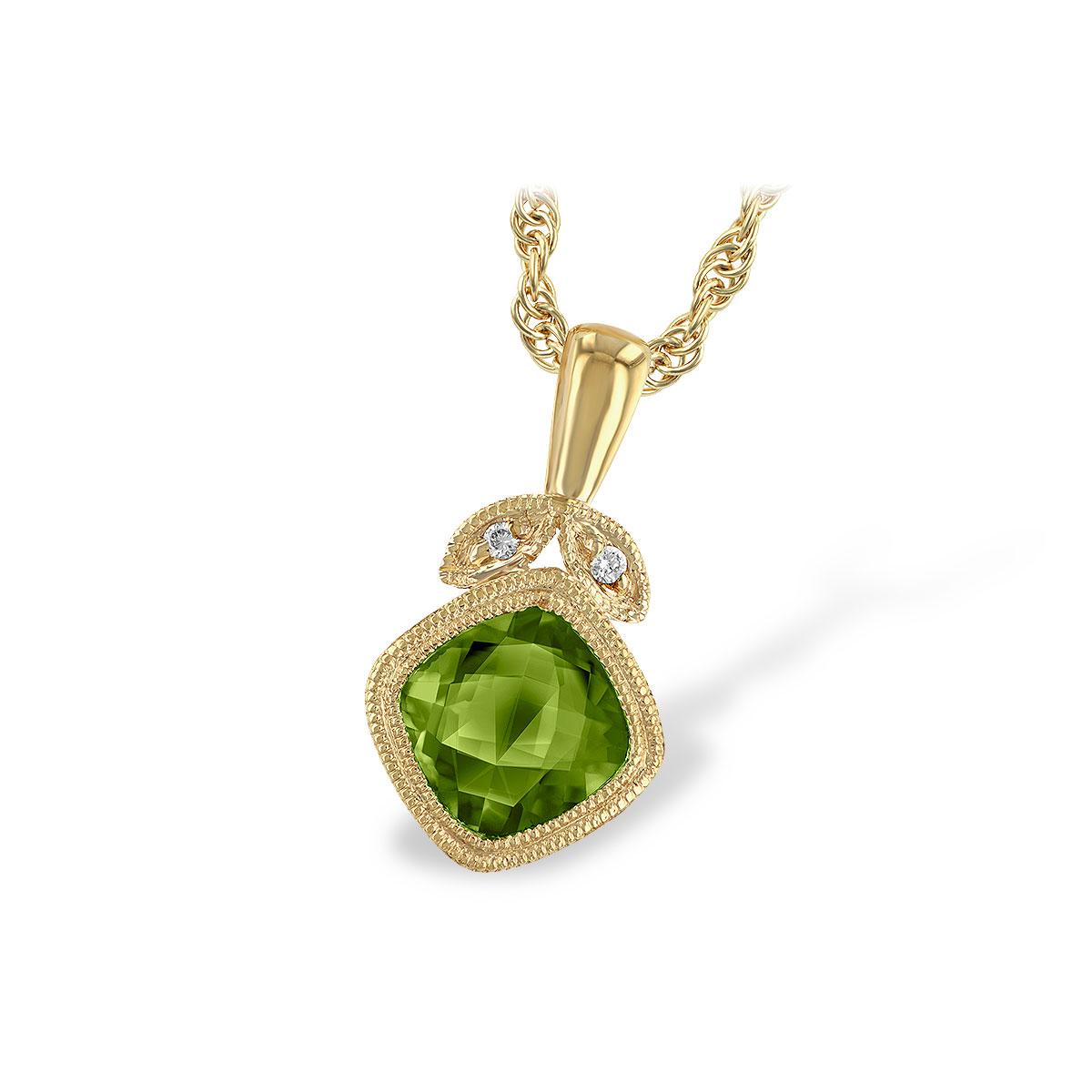 14KT Gold Peridot Necklace