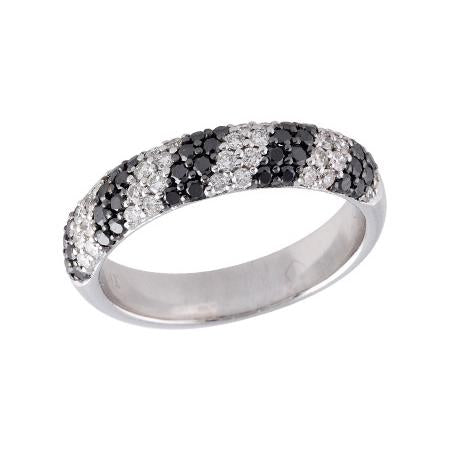 14KT Gold Ladies Black Diamond Wedding Ring