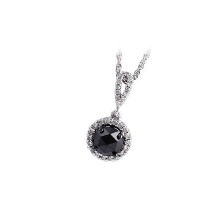 14KT Gold Black Diamond Necklace