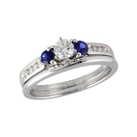 14KT Gold Two-Piece Diamond Wedding Set