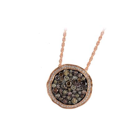14KT Gold Multi-Color Diamond Necklace