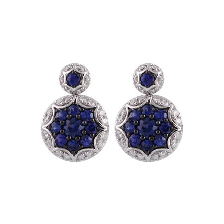14KT Gold Sapphire Earrings