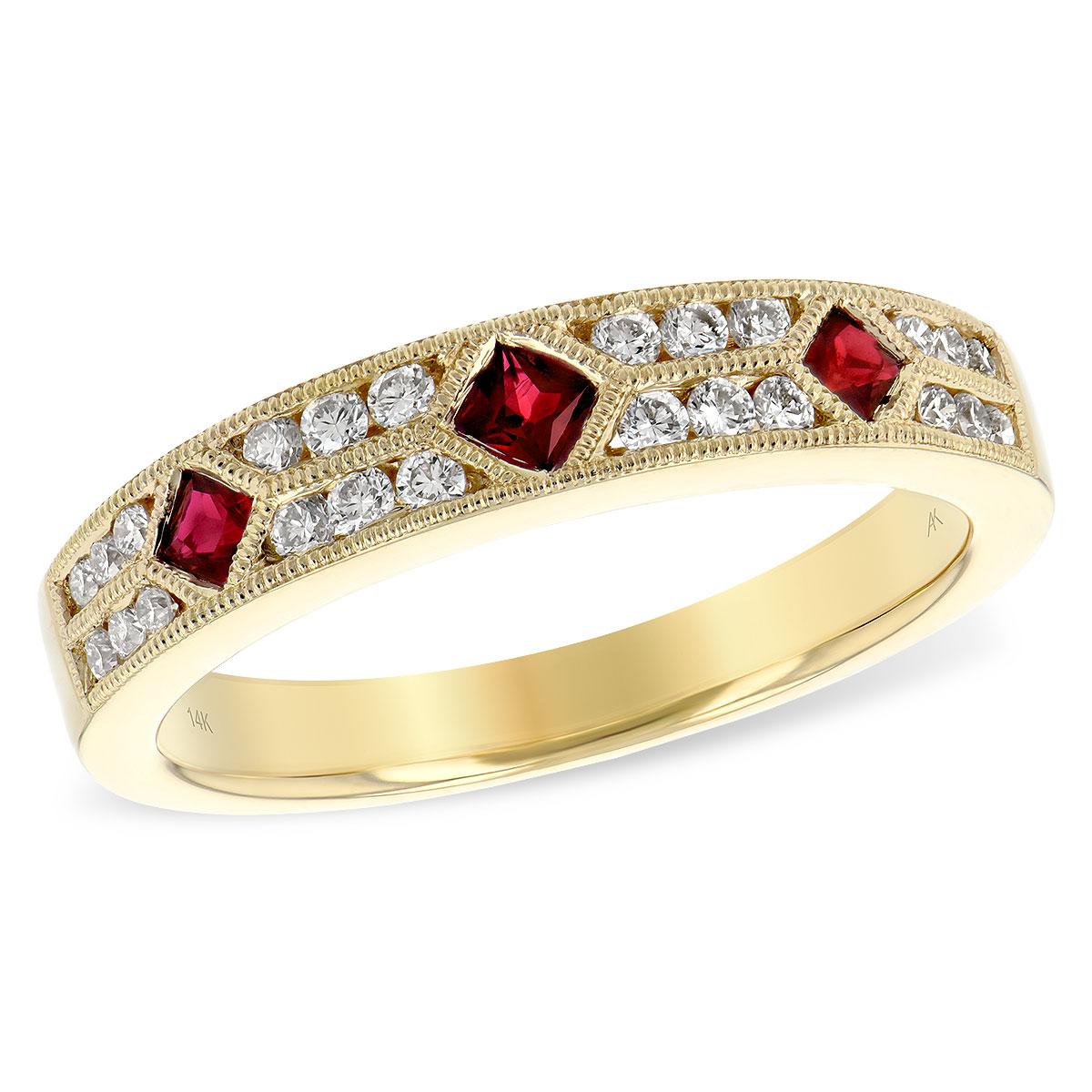 14KT Gold Ladies Ruby Wedding Ring