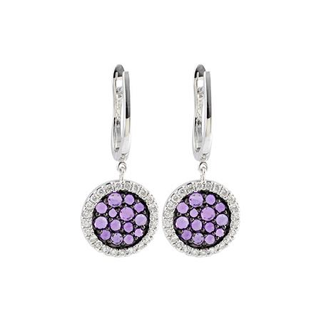 14KT Gold Amethyst Earrings