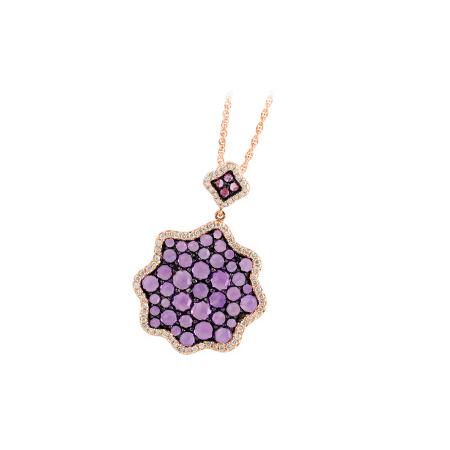 14KT Gold Amethyst Necklace