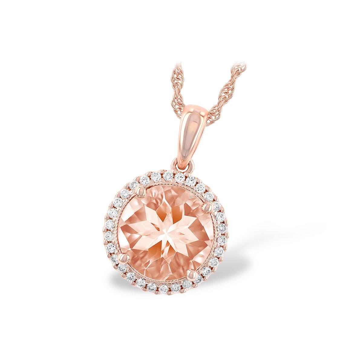 14KT Gold Morganite Necklace