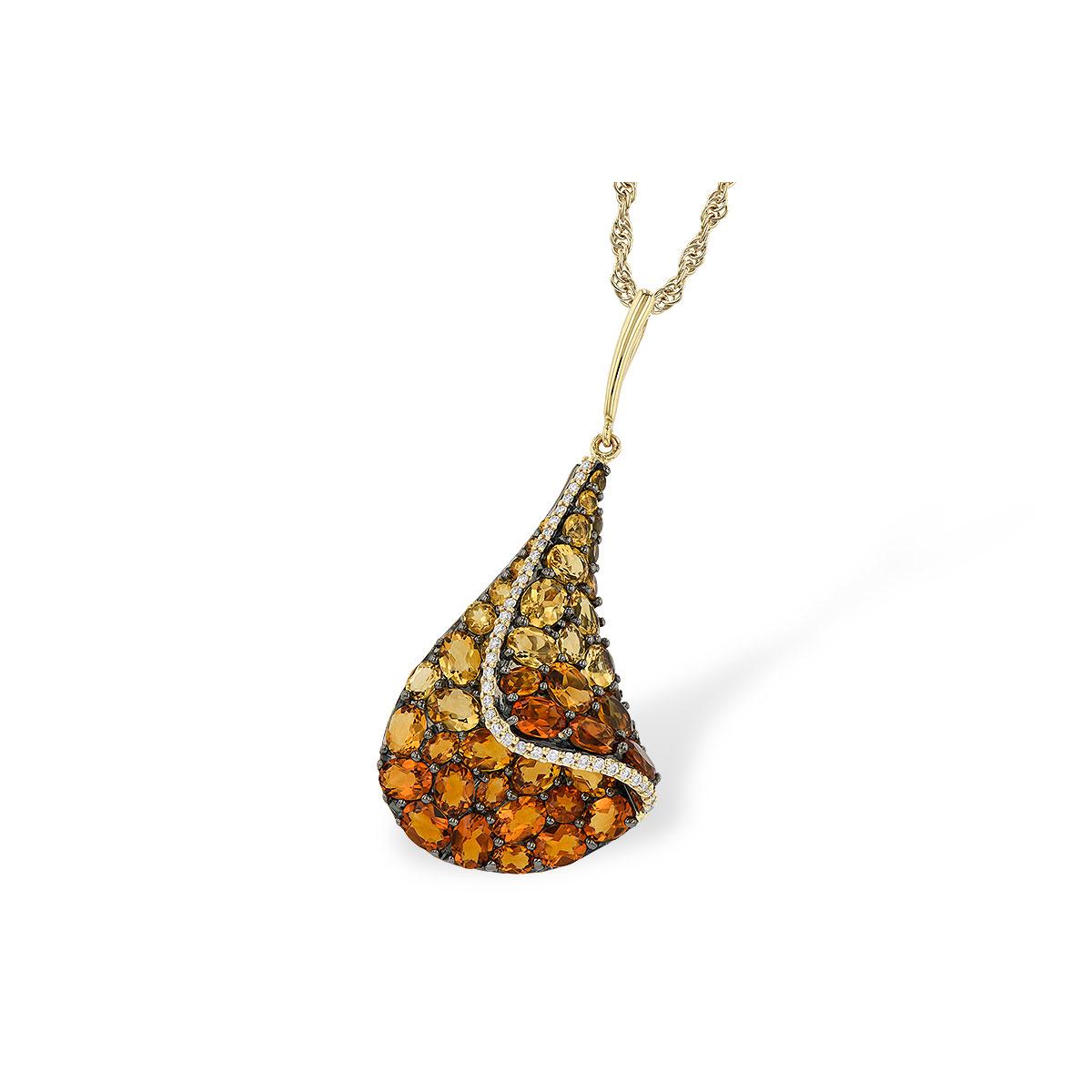 14KT Gold Citrine Necklace