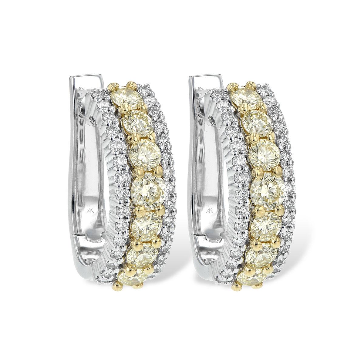 14KT Gold Yellow Diamond Earrings